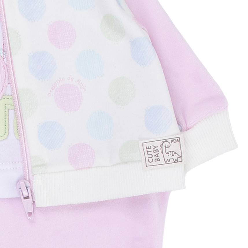 Macacão Longo Bebê Presente de Anjo Bordado Dinossauro