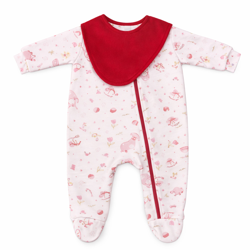 Macacão Longo Bebê Presente de Anjo Coelho Com Bandana Macacão Longo Bebê Presente de Anjo Coelho Com Bandana