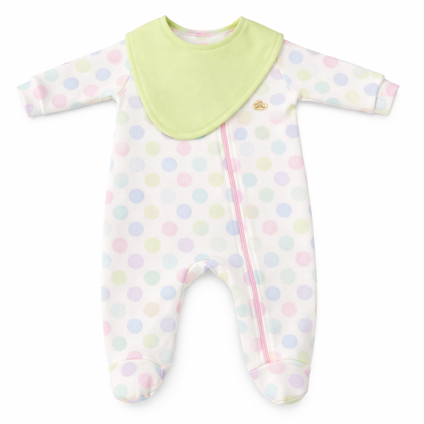 Macacão Longo Bebê Presente de Anjo Dinossauro Com Bandana