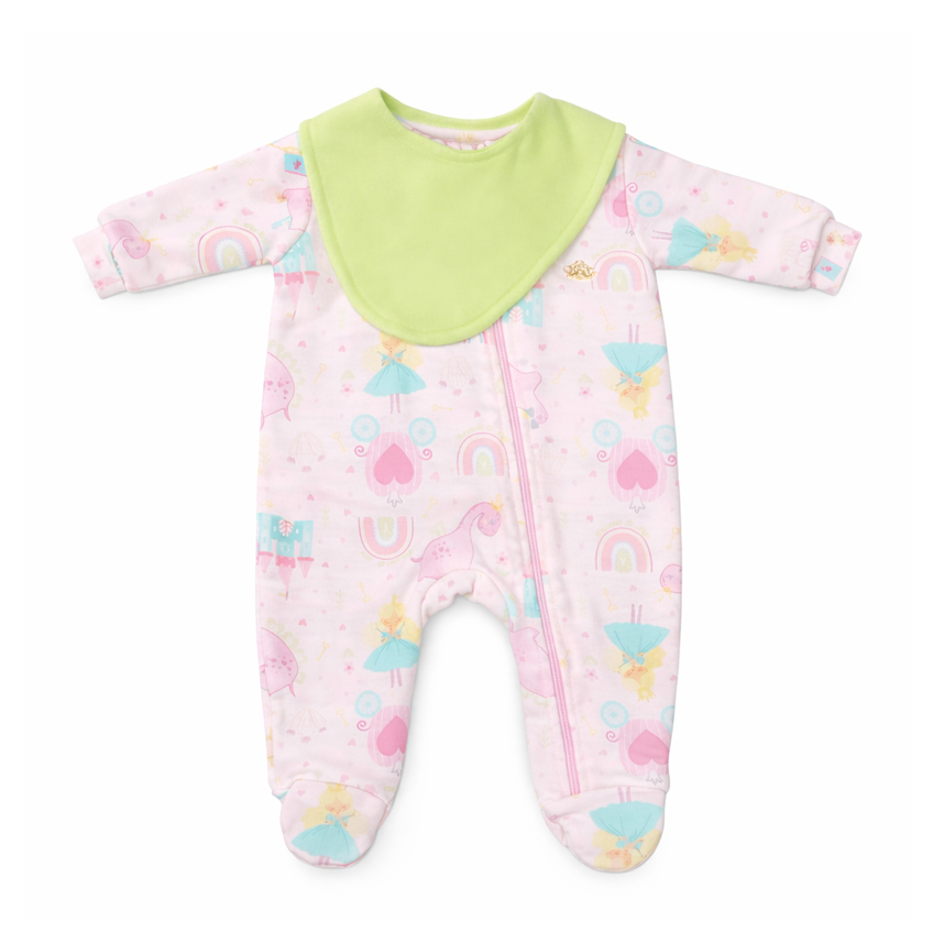 Macacão Longo Bebê Presente de Anjo Dinossauro Com Bandana Macacão Longo Bebê Presente de Anjo Dinossauro Com Bandana