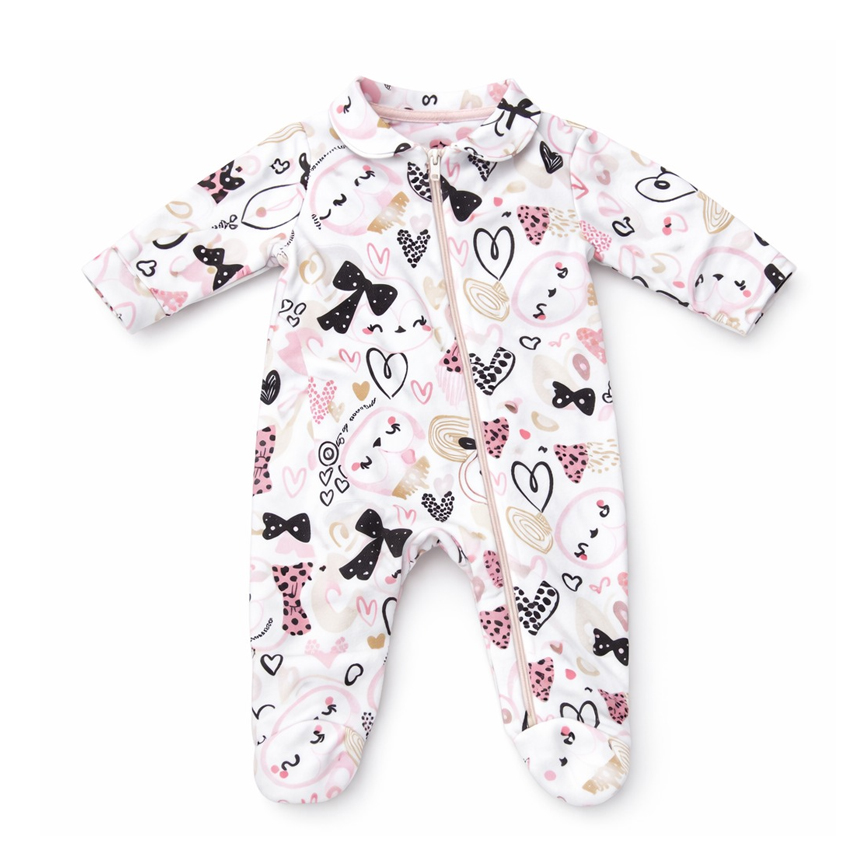 Macacão Longo Bebê Presente de Anjo Soft Estampa Pinguim