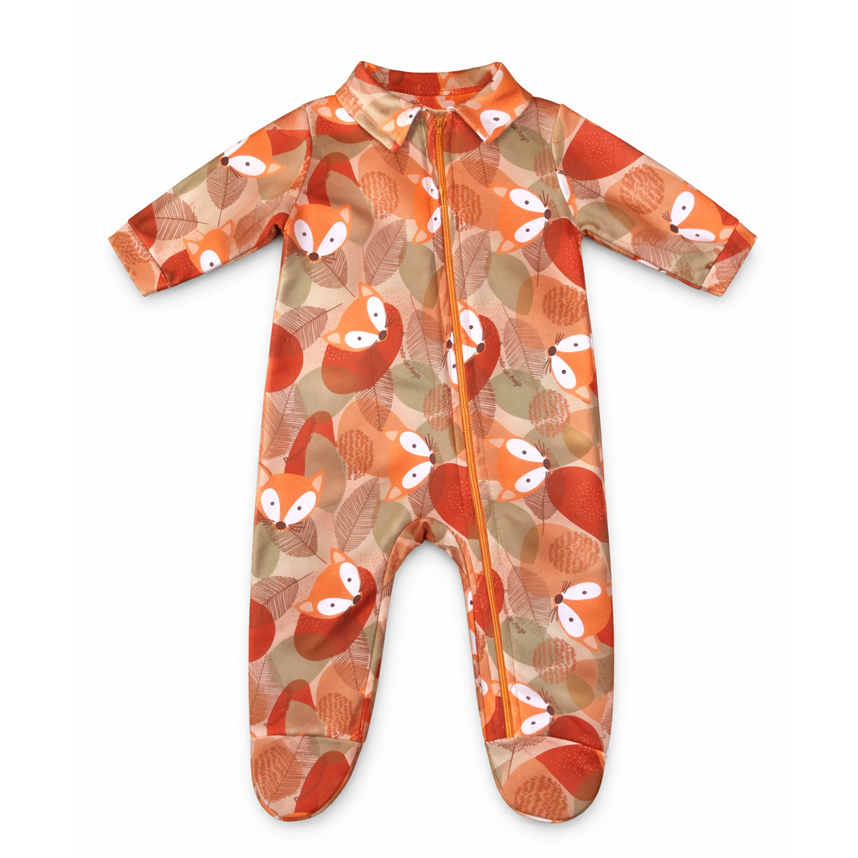 Macacão Longo Bebê Presente de Anjo Soft Estampa Raposa