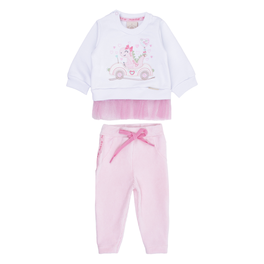Conjunto Bebê Presente De Anjo Blusa Dinossauro E Calça