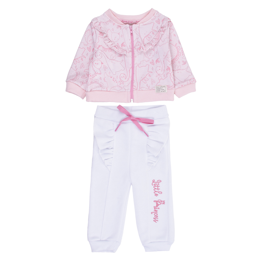 Conjunto Bebê Presente De Anjo Jaqueta Dinossauro E Calça