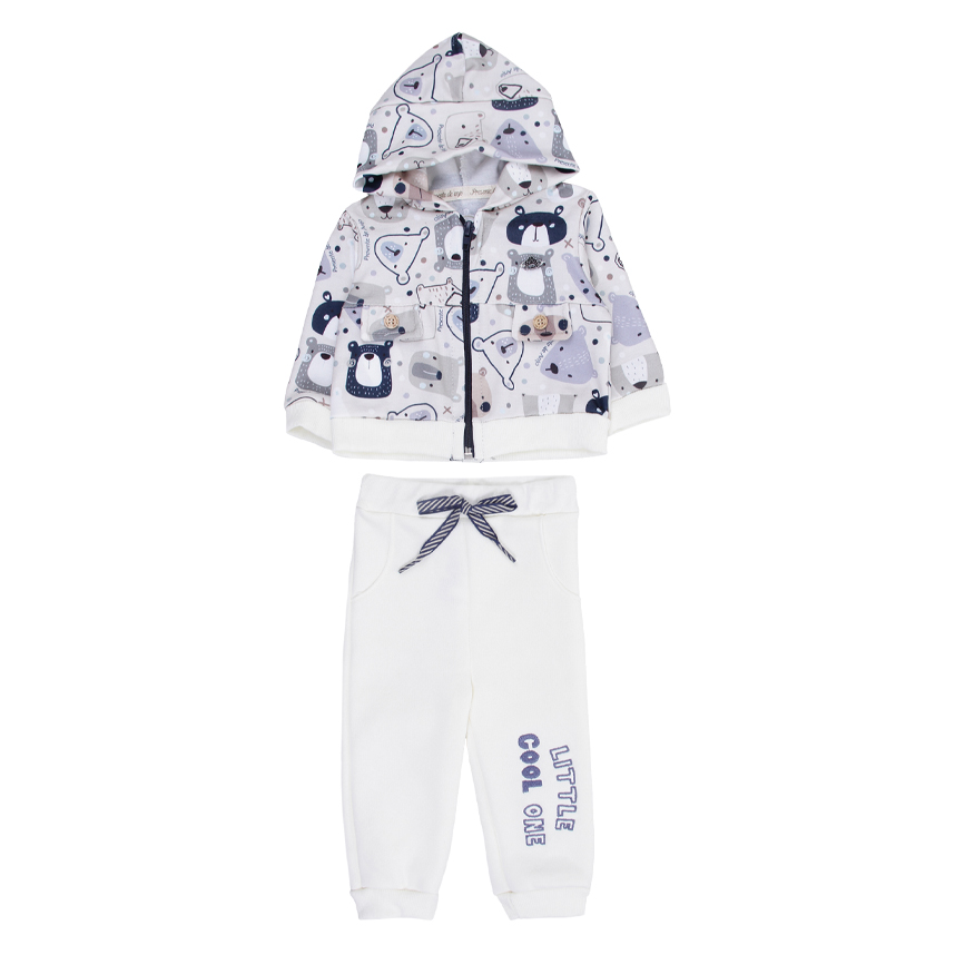 Conjunto Bebê Presente De Anjo Jaqueta Ursos E Calça