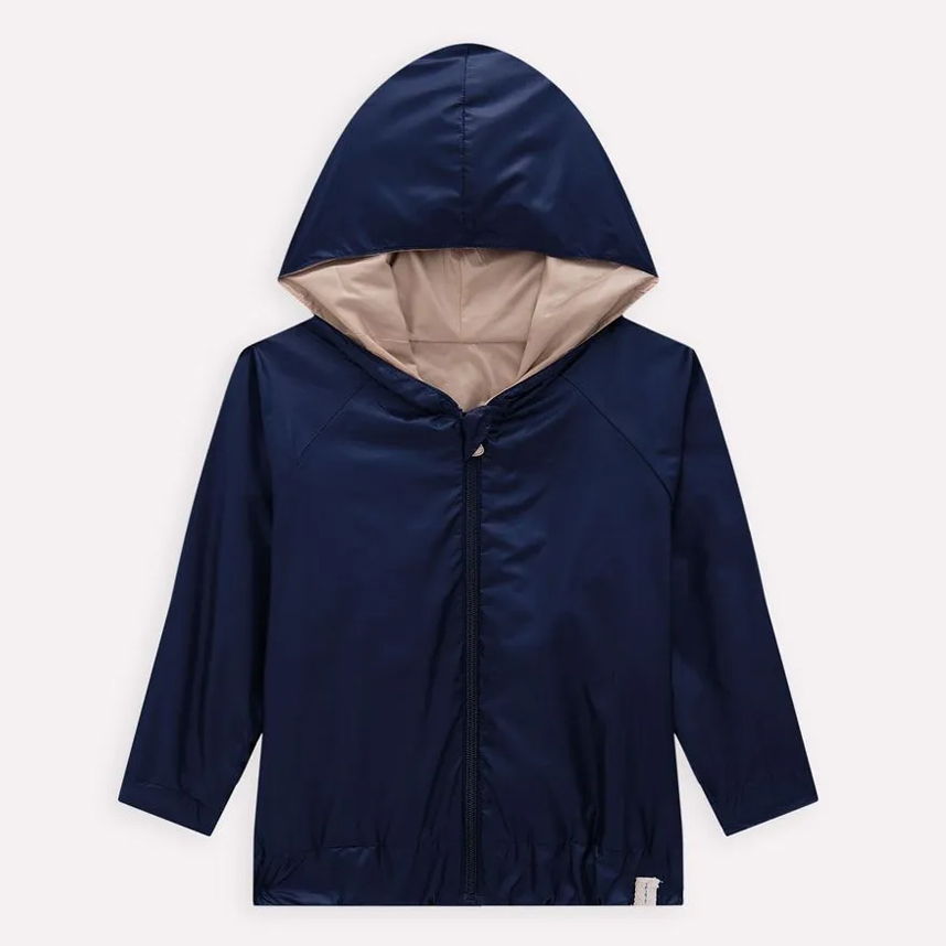 Jaqueta Infantil Milon Corta Vento Lisa Com Capuz Jaqueta Infantil Milon Corta Vento Lisa Com Capuz