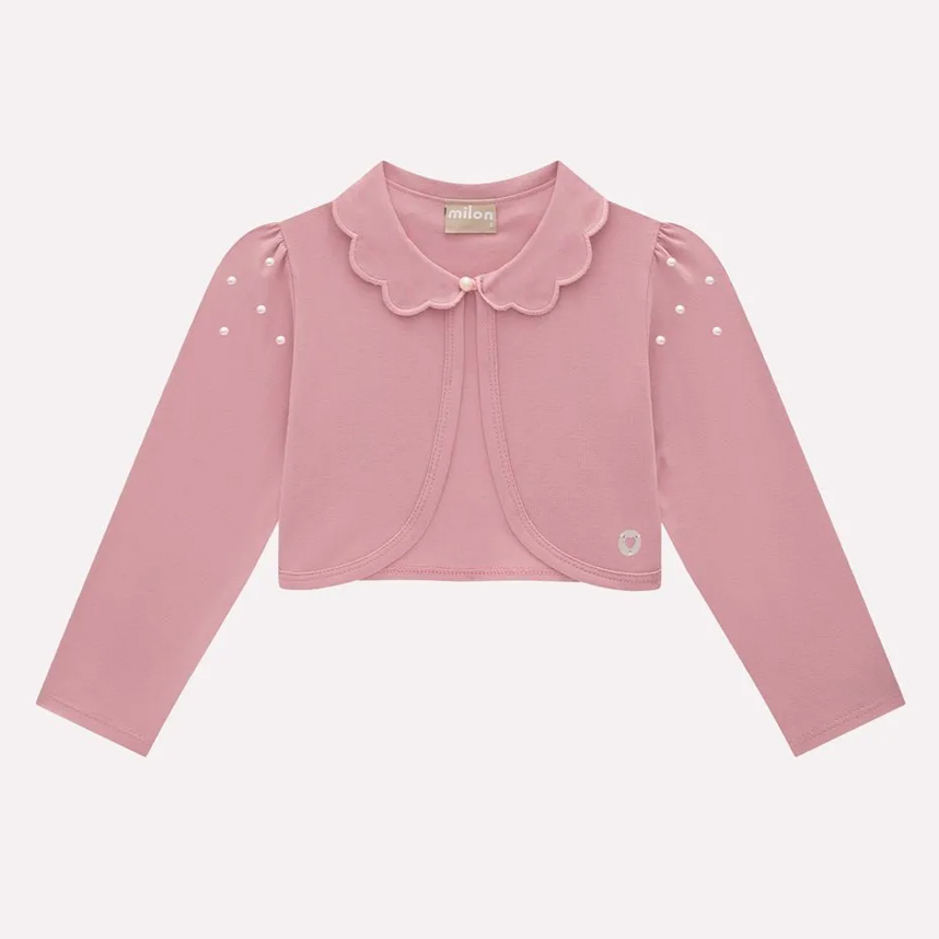 Bolero Infantil Milon Pelo Com Cordão Laço Pompom Bolero Infantil Milon Pelo Com Cordão Laço Pompom