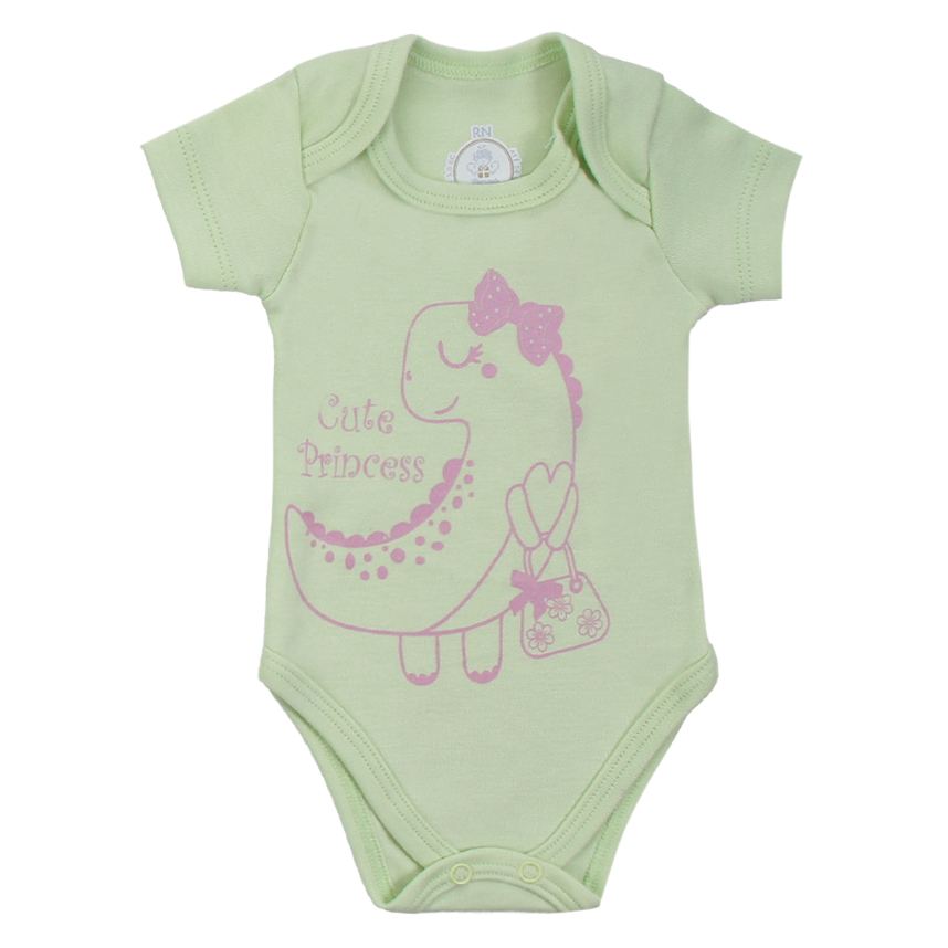 Body Bebê Presente de Anjo Estampa Dinossaura 3 Peças