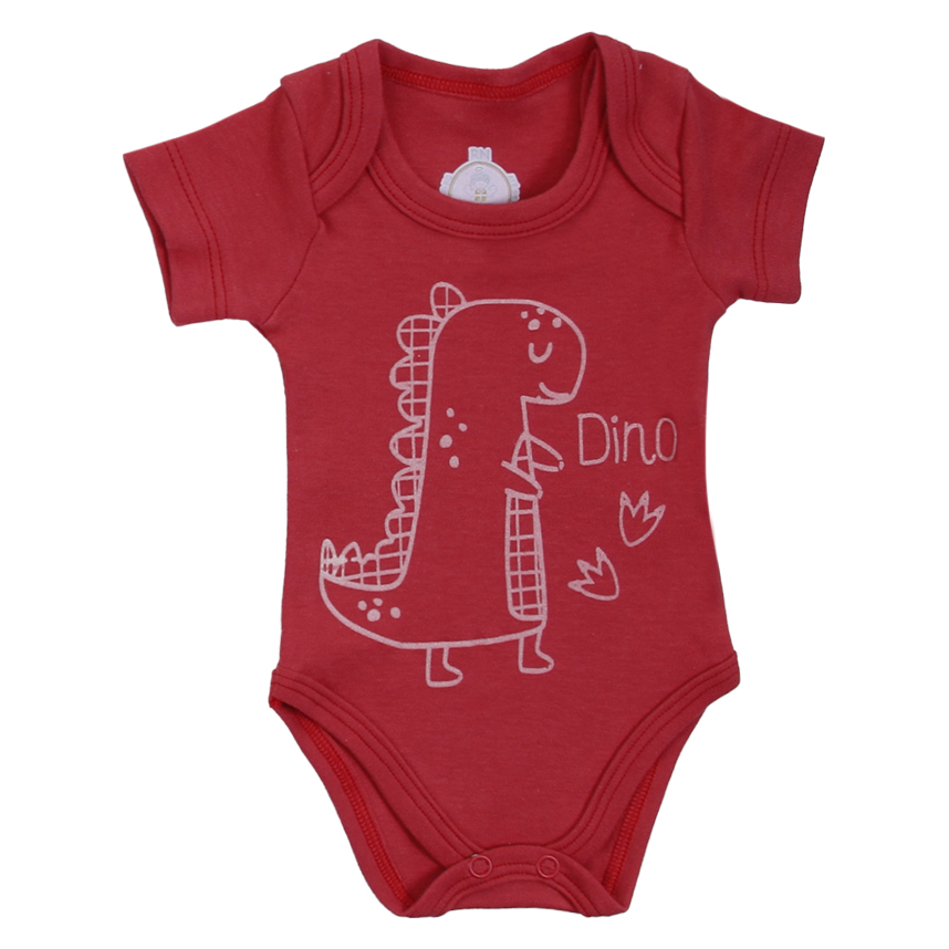Body Bebê Presente de Anjo Estampa Dinossauro 3 Peças