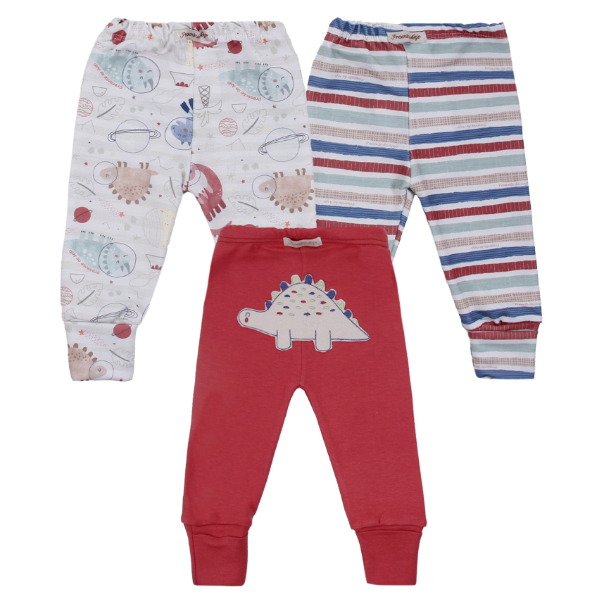 Kit Mijão Bebê Presente de Anjo Estampa Dinossauro 3 Peças