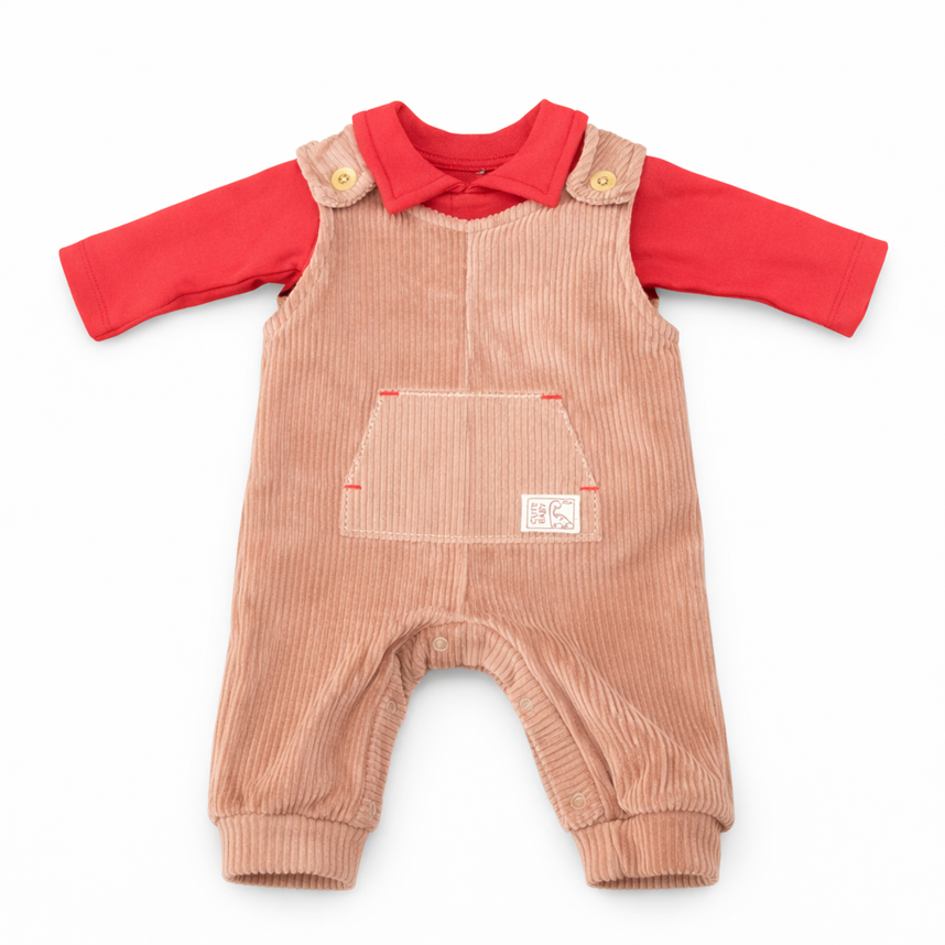 Macacão E Body Longo Bebê Presente De Anjo Com Bolso 2 Peças