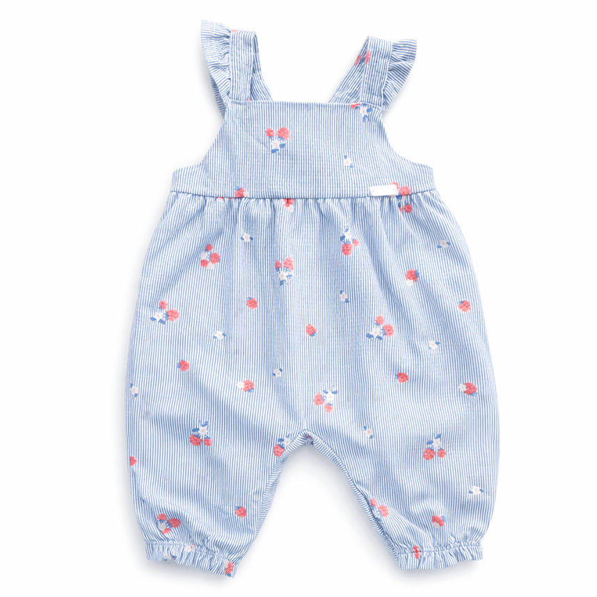 Macacão Bebê Brandili Jardineira Estampa Cereja 2 Peças