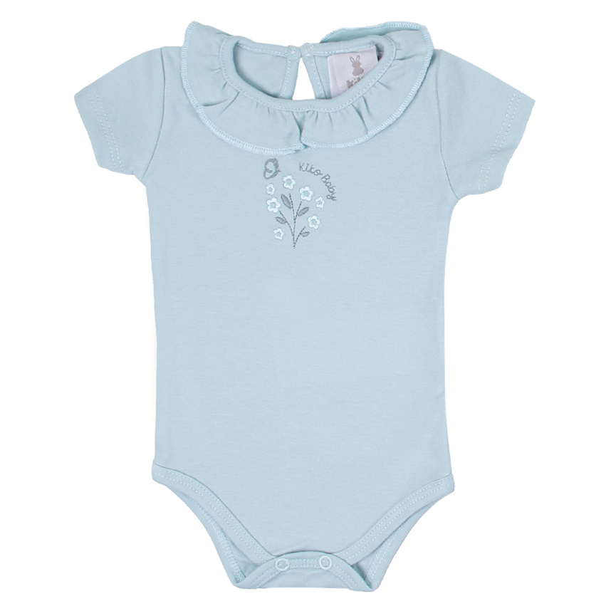 Kit Body Kiko Baby Em Suedine Estampa Coração 3 Peças