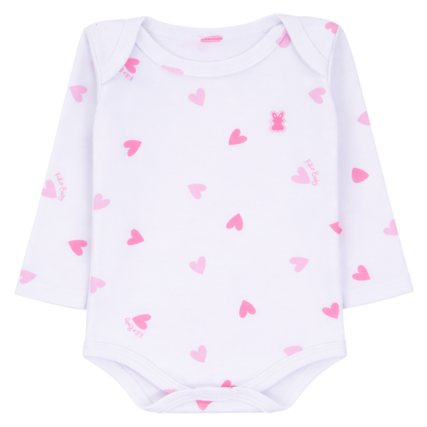 Kit Body Bebê Kiko Baby Manga Longa Estampa Bichos 3 Peças