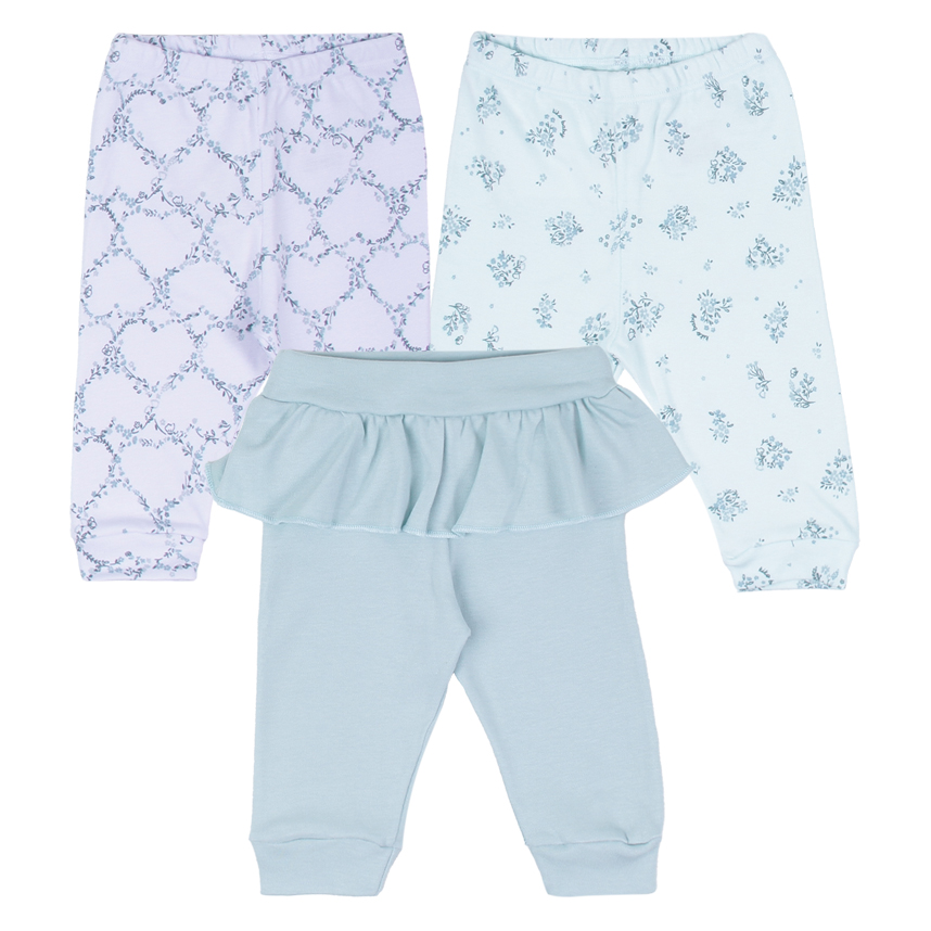 Kit Mijão Bebê KiKo Baby Estampa Flor Coração 3 Peças