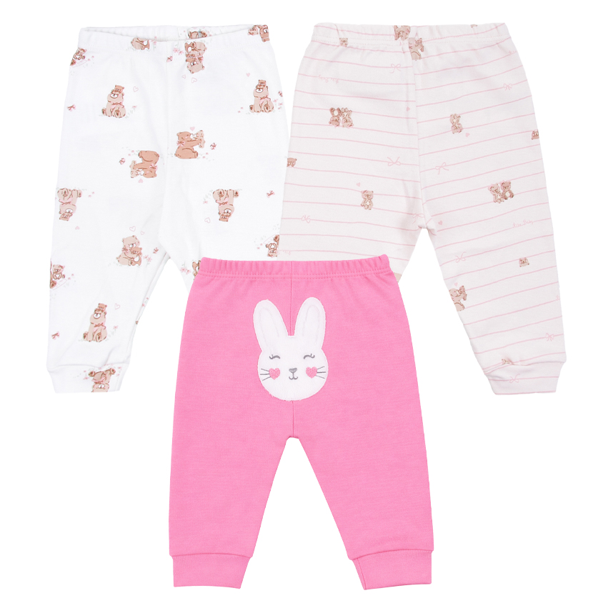 Kit Mijão Bebê Kiko Baby Estampa E Bordado Urso 3 Peças Kit Mijão Bebê Kiko Baby Estampa E Bordado Urso 3 Peças