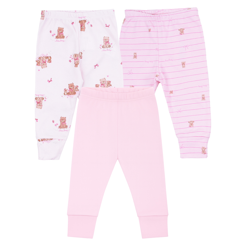 Kit Mijão Bebê Kiko Baby Estampa E Bordado Urso 3 Peças