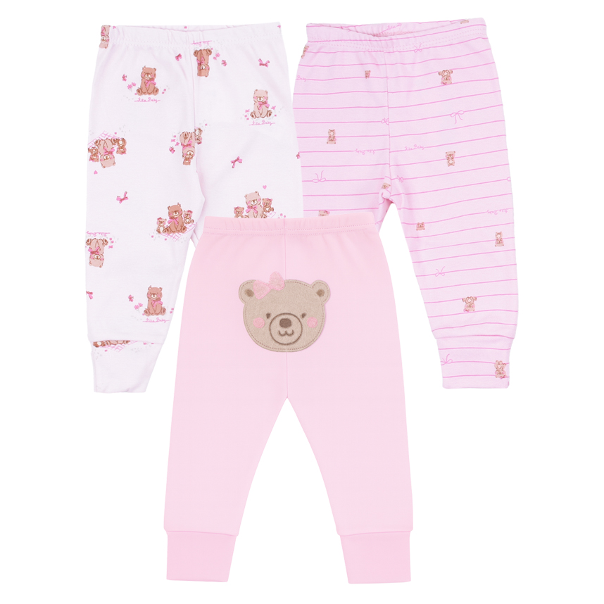 Kit Mijão Bebê Kiko Baby Estampa E Bordado Urso 3 Peças Kit Mijão Bebê Kiko Baby Estampa E Bordado Urso 3 Peças