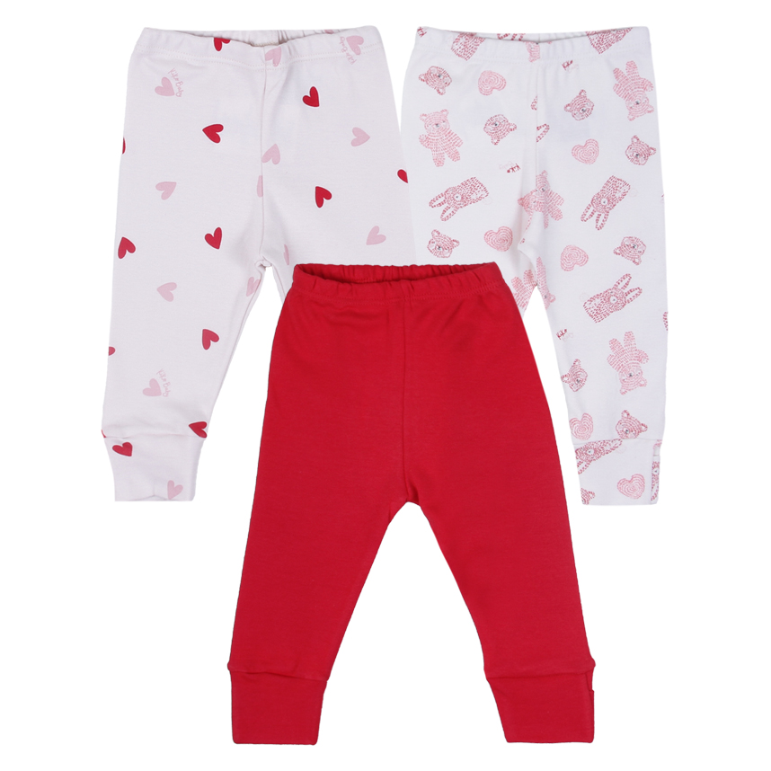 Kit Mijão Bebê Kiko Baby Menina Estampa Bichos 3 Peças