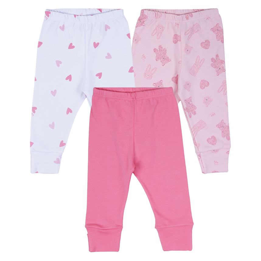 Kit Mijão Bebê Kiko Baby Menina Estampa Bichos 3 Peças