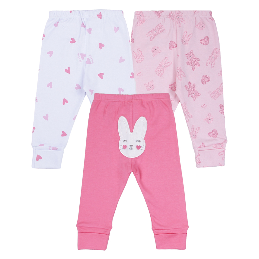 Kit Mijão Bebê Kiko Baby Menina Estampa Bichos 3 Peças