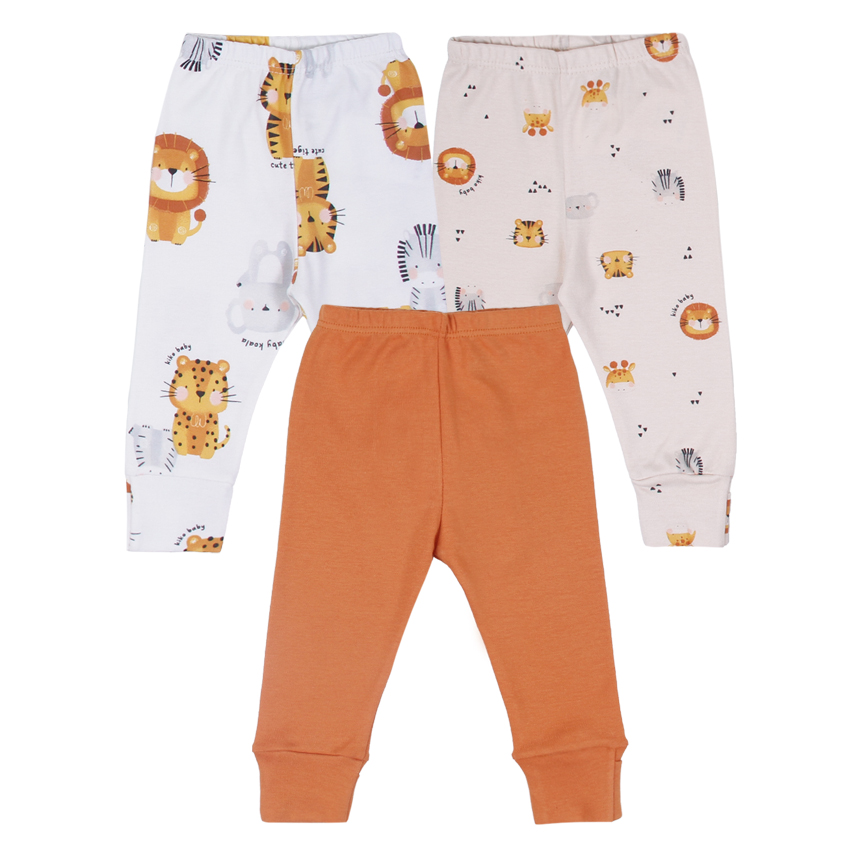 Kit Mijão Bebê Kiko Baby Estampa Amigos Safari 3 Peças