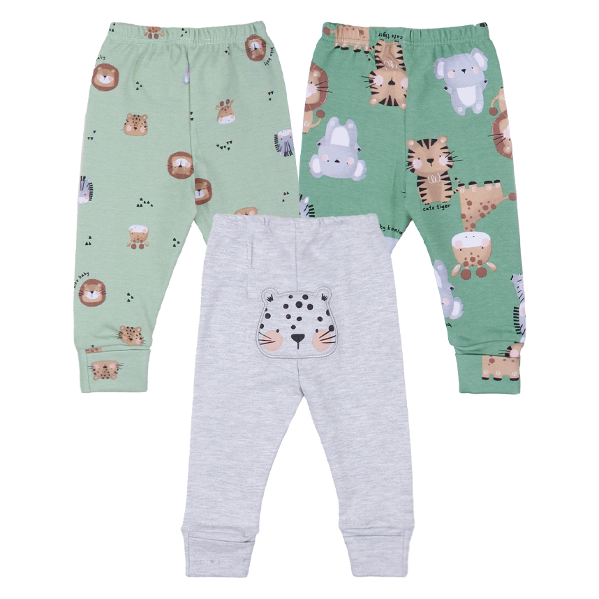 Kit Mijão Bebê Kiko Baby Estampa Amigos Safari 3 Peças Kit Mijão Bebê Kiko Baby Estampa Amigos Safari 3 Peças