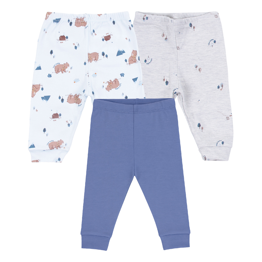 Kit mijão Bebê Kiko Baby Estampa E Bordado Urso 3 Peças