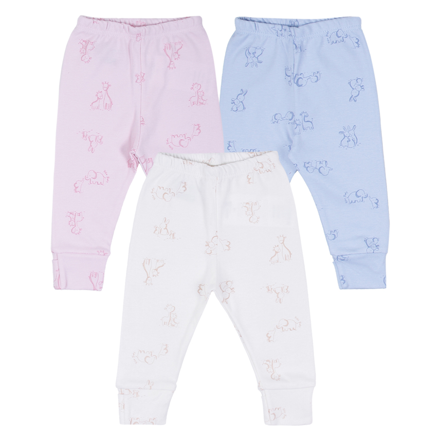 Kit Mijão Bebê Kiko Baby Estampa Bichos 3 Peças