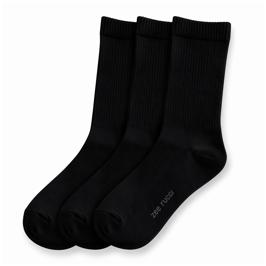 Meia Masculina Cano Longo Zee Rucci Com 3 Peças