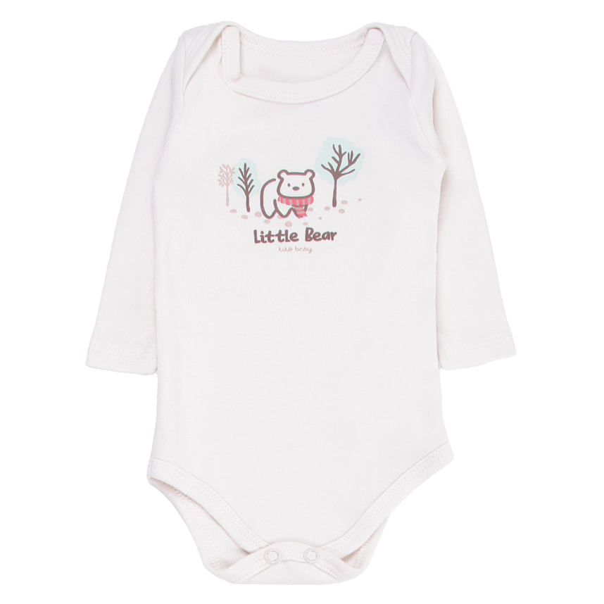 Conjunto Bebê Kiko Baby Body Estampa Urso Floresta E Calça