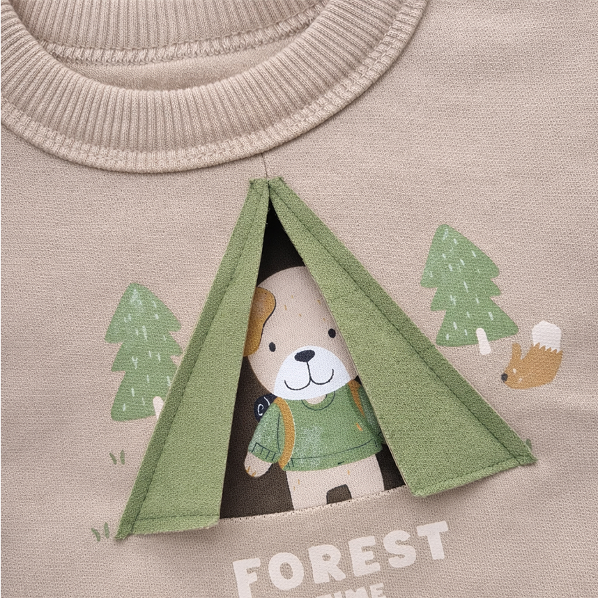 Conjunto Bebê Brandili Blusão E Calça Jogger Flamê