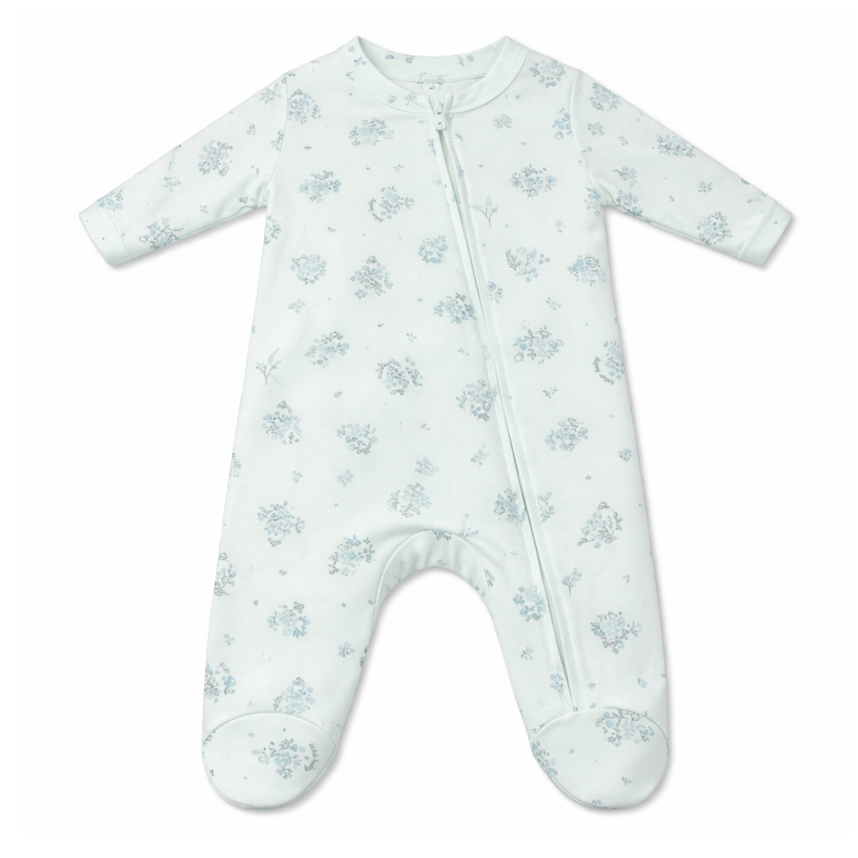 Macacão Longo Bebê Kiko Baby Com Gola Estampa Floral