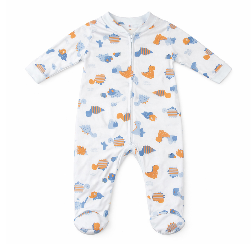 Macacão Longo Bebê Kiko Baby Estampa Dinossauro