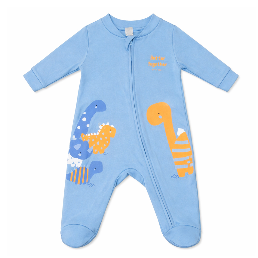 Macacão Longo Bebê Kiko Baby Estampa Dinossauro