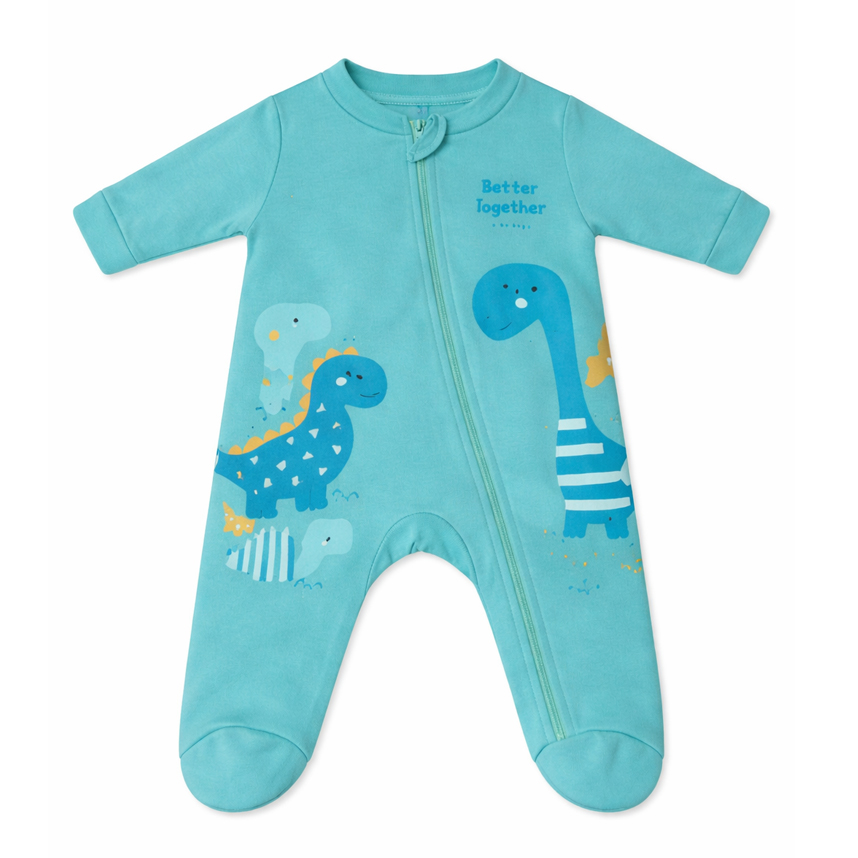 Macacão Longo Bebê Kiko Baby Estampa Dinossauro