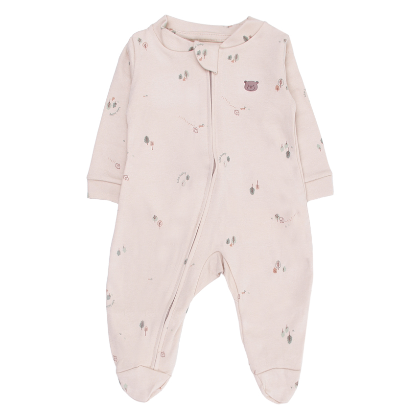 Macacão Longo Bebê Kiko Baby Em Suedine Estampado