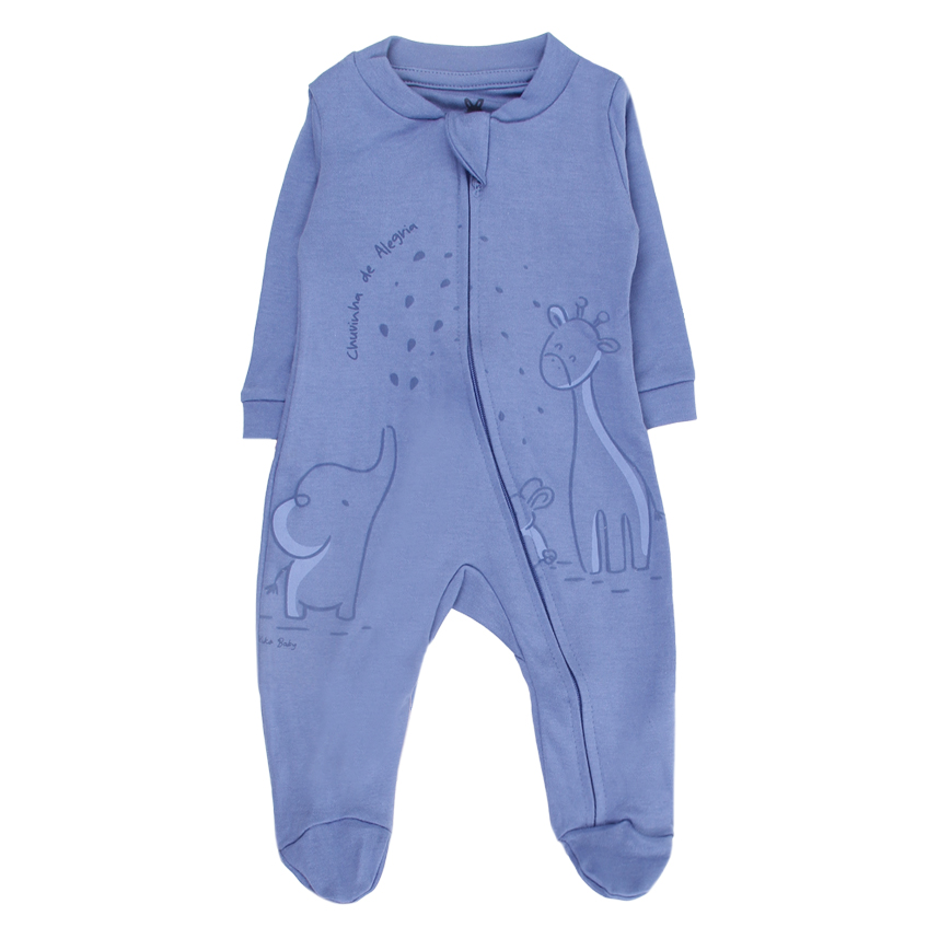 Macacão Longo Bebê Kiko Baby  Estampa Bichos