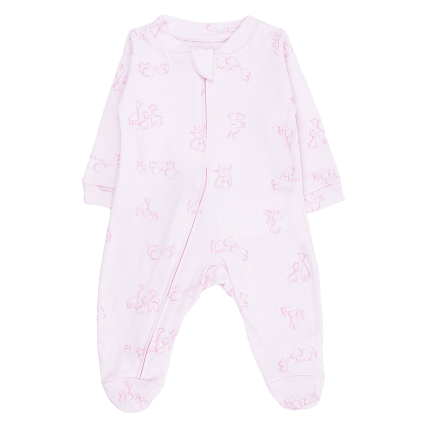 Macacão Longo Bebê Kiko Baby Estampa Bichinhos