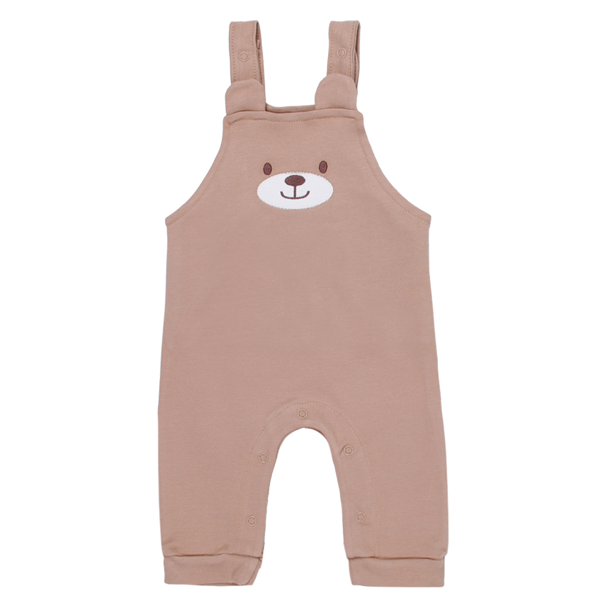 Macacão Longo Bebê Kiko Baby Com Body Estampa Urso