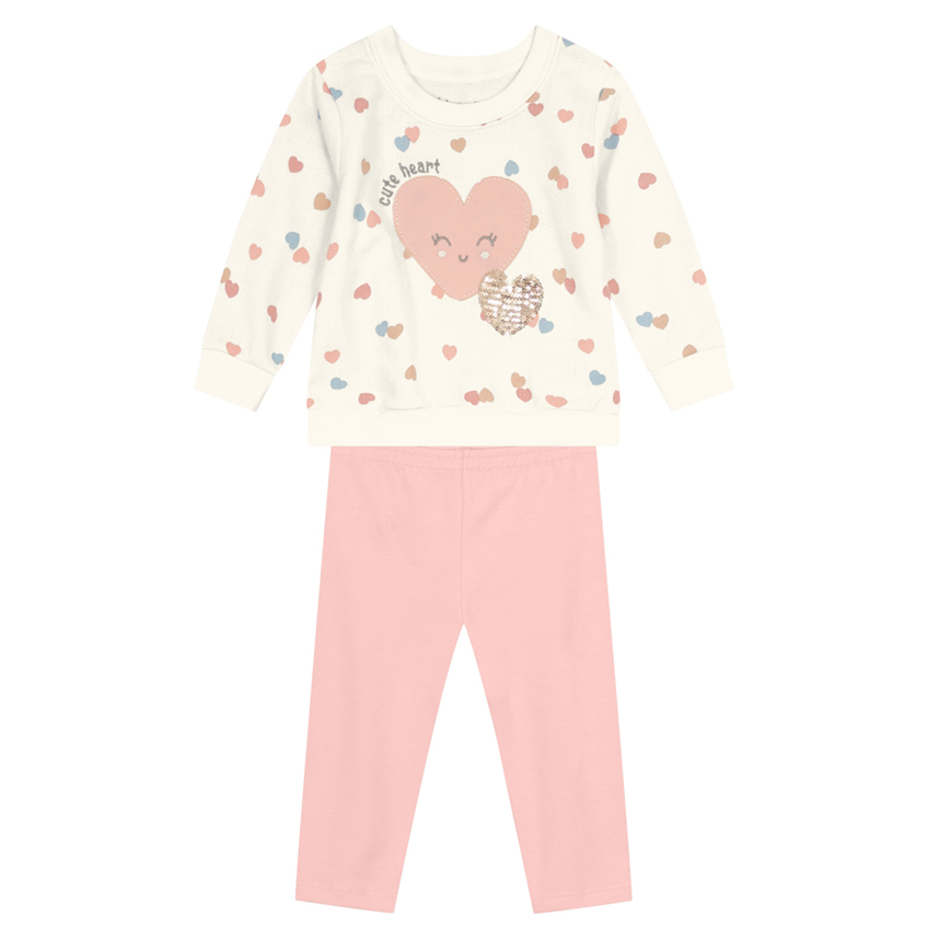 Conjunto Bebê Brandili Blusão Moletom E Calça Legging Conjunto Bebê Brandili Blusão Moletom E Calça Legging
