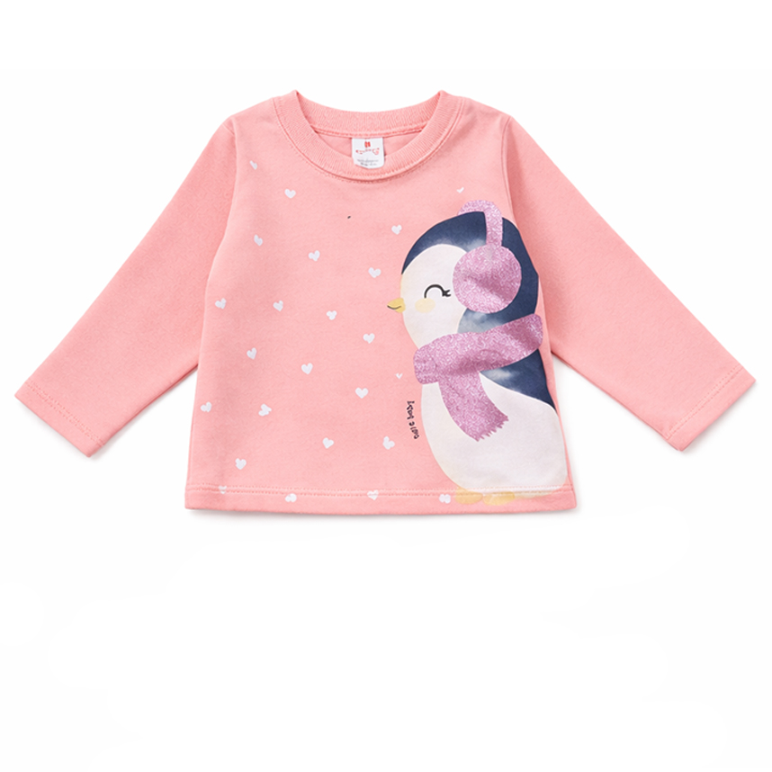 Conjunto Bebê Brandili Blusão Estampa Pinguim E Legging