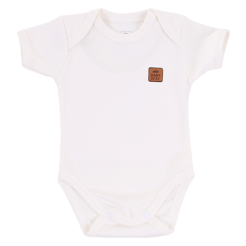 Kit Body Bebê Baby Best Menina Manga Curta Pima 3 Peças