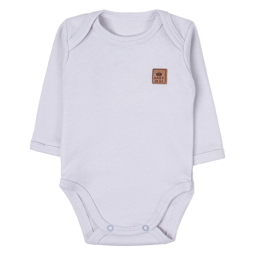 Kit Body Bebê Baby Best  Manga Longa Algodão Pima 3 Peças