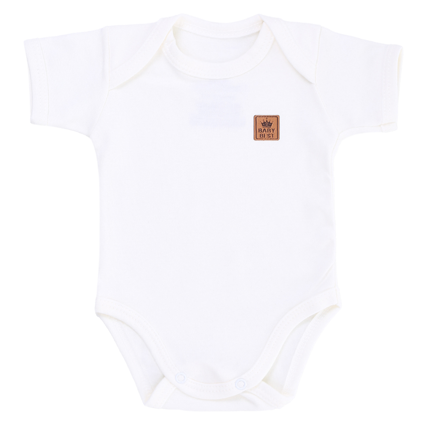 Kit Body Bebê Baby Best Menino Manga Curta Pima 3 Peças