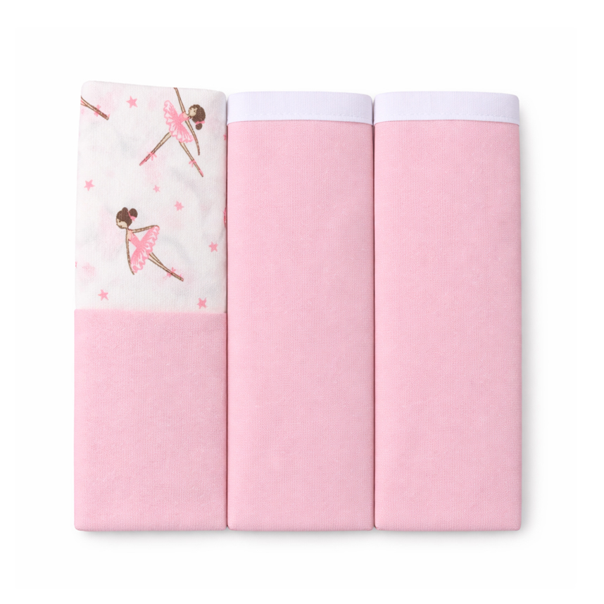 Kit Fronha Para Bebê Estampa Bailarina 3 Peças