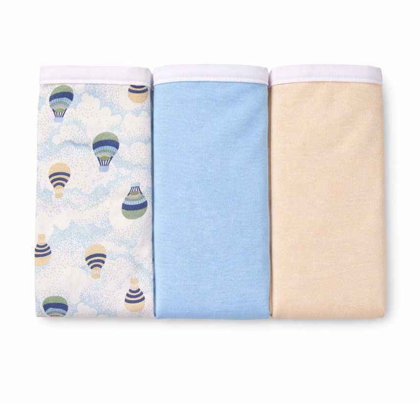 Kit Fronha Para Bebê Estampa Balão 3 Peças