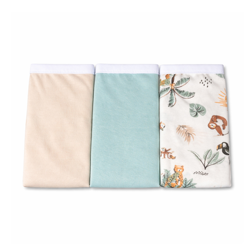 Kit Fronha Para Bebê Estampa Safari 3 Peças