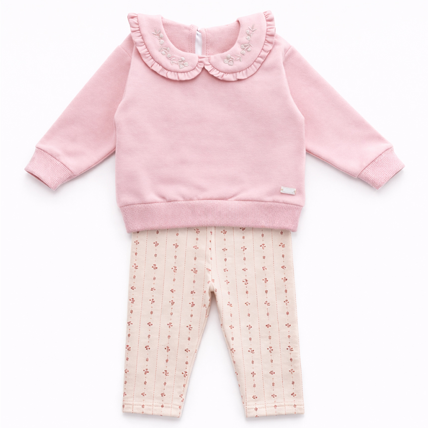 Conjunto Bebê Mundi Blusão Gola E Calça Legging