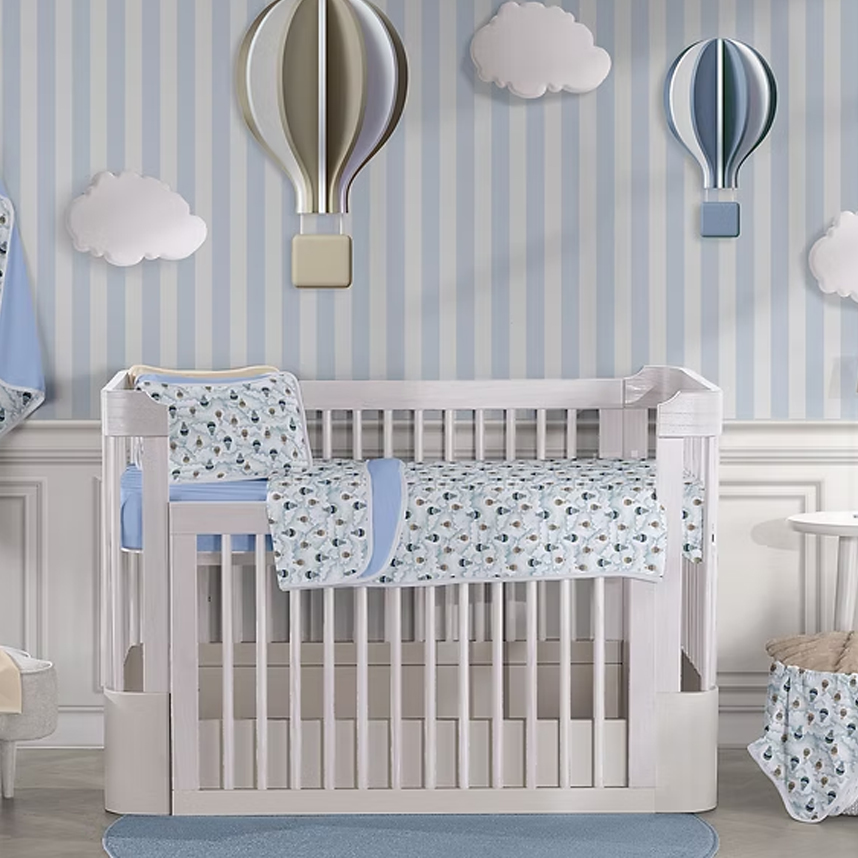 Jogo De Lençol Berço Sul Brasil Estampa Balão 2 Peças